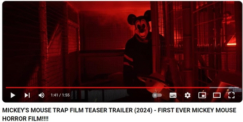 영화 '미키스 마우스 트랩'(Mickey's Mouse Trap) 예고편 일부[유튜브 사이먼 필립스 액터(Simon Phillips Actor) 채널 캡처] 연합뉴스